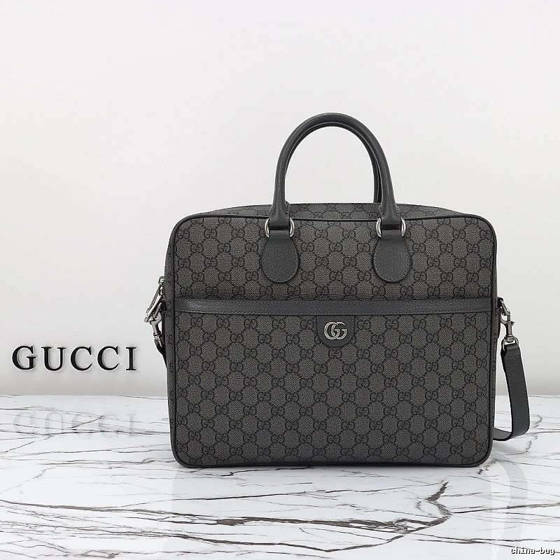 Gray GG Briefcase Gucci Briefcase for Photo Ready Styling