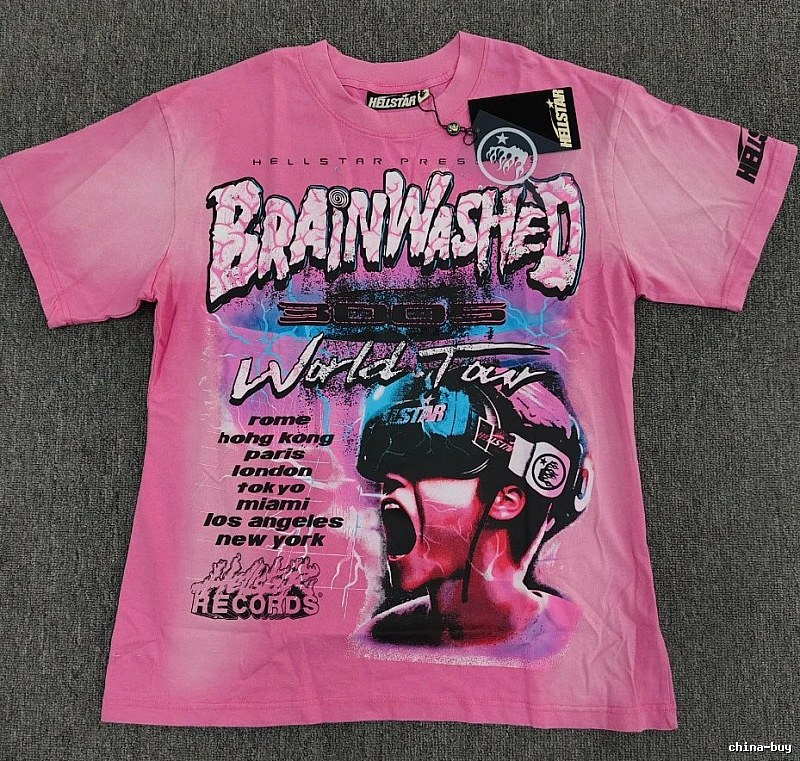 Hellstar Brainwashing Tour Vintage Pink T-Shirt