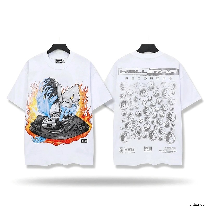 Hellstar Flame Trendy White T-shirt