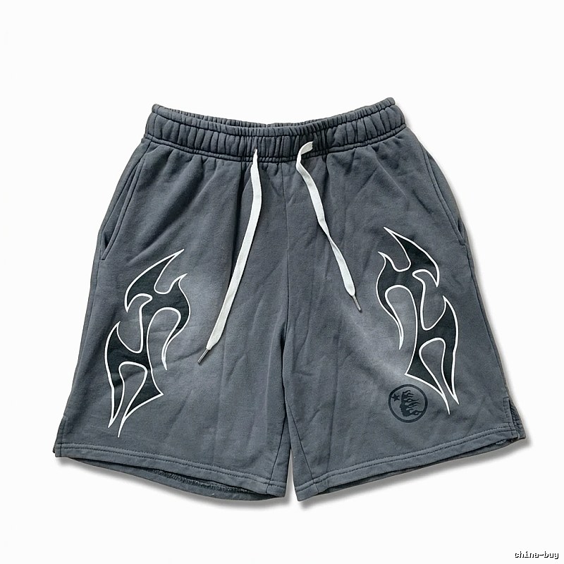 Hellstar Flame Wind Grey Shorts