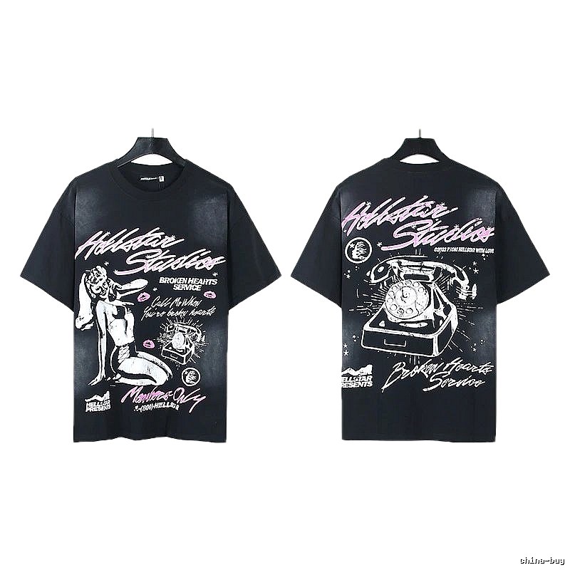 Hellstar Heartbreak Series Graffiti Style Black T-Shirt