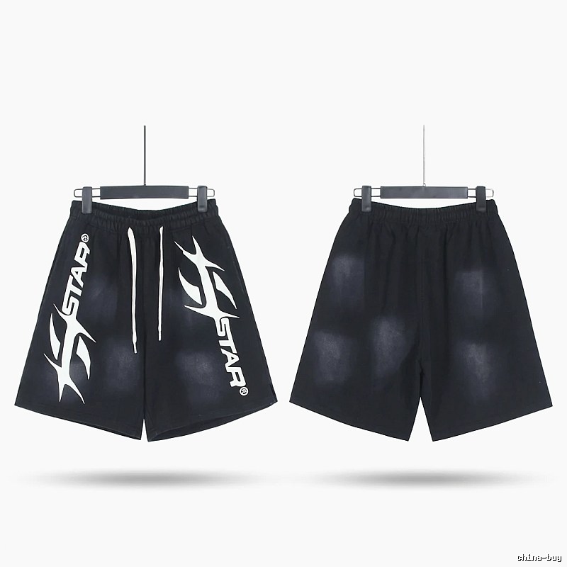 Hellstar Trendy Style Black Shorts