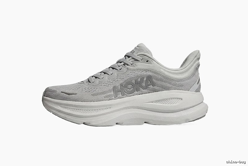 HOKA Trendy Gray-White Athletic Shoes