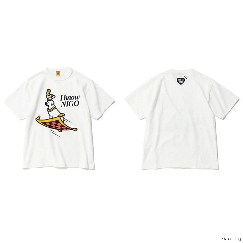 Human Made Sport Heart logo T-shirt Black Green Human for Warm Weather