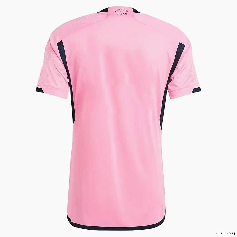 Inter Miami Logo Detail Messi #10 soccer jersey Pink Inter Miami with Relaxed Feel