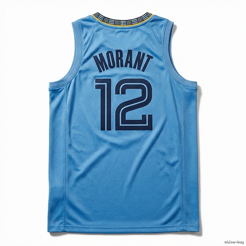 Ja Morant series basketball-style blue jersey