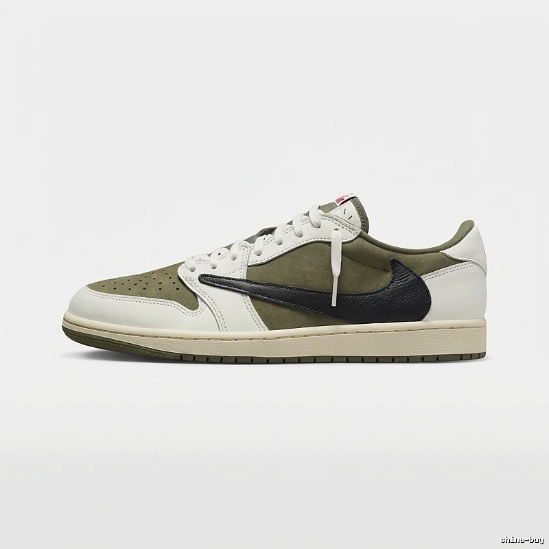Jordan AJ1 Retro Style White and Green Shoes