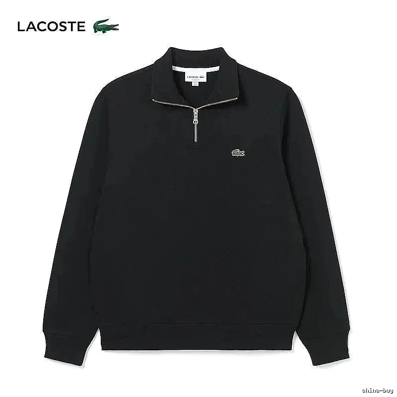 Lacoste Classic Quarter-zip sweatshirt Black Quarter Zip for Daily Styling