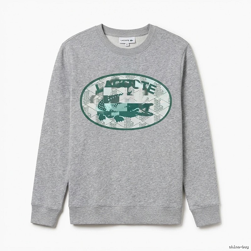 Lacoste retro-style grey sweatshirt
