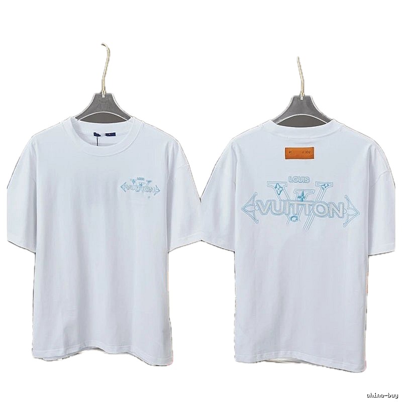 Louis Vuitton Embroidered Trendy-style White T-Shirt