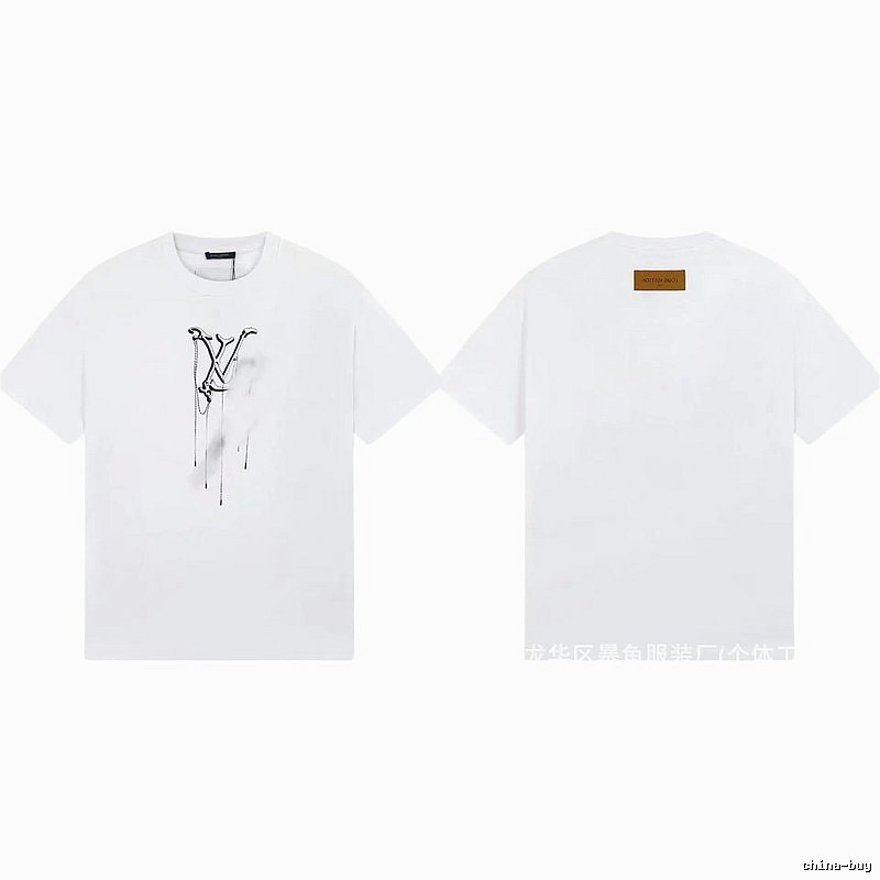 Louis Vuitton Graffiti Trend Style White Short-sleeve T-shirt