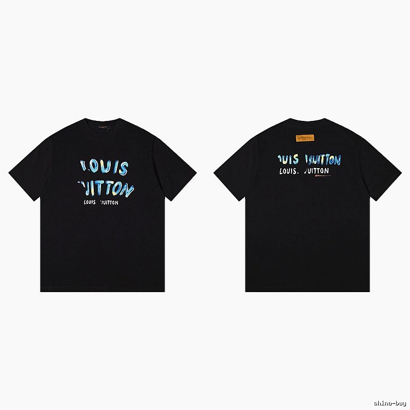 Louis Vuitton Graffiti Trendy Cool Style Black T-shirt