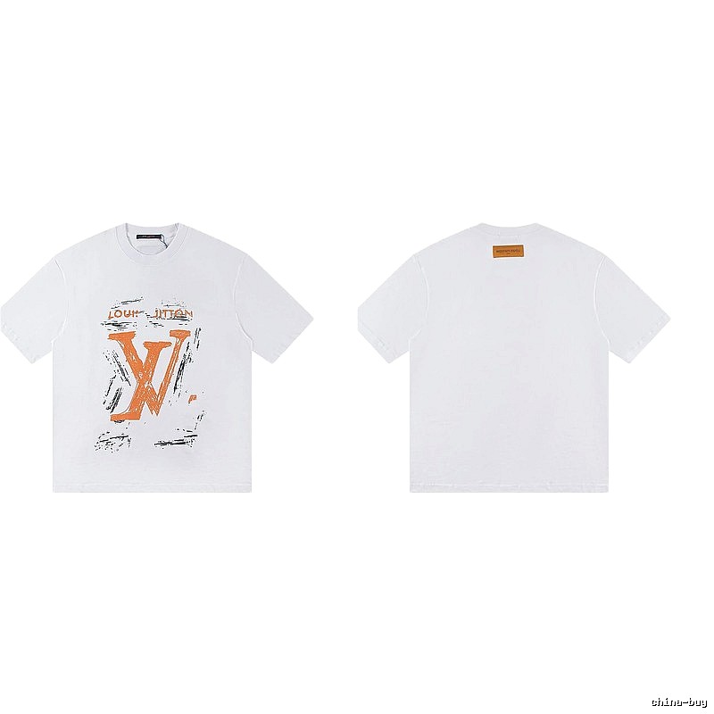 Louis Vuitton Graffiti Trendy Cool Style White Short-sleeve T-shirt