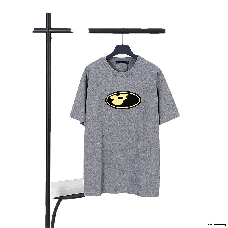 Louis Vuitton Labeled Trendy Style Grey Short-sleeve T-shirt