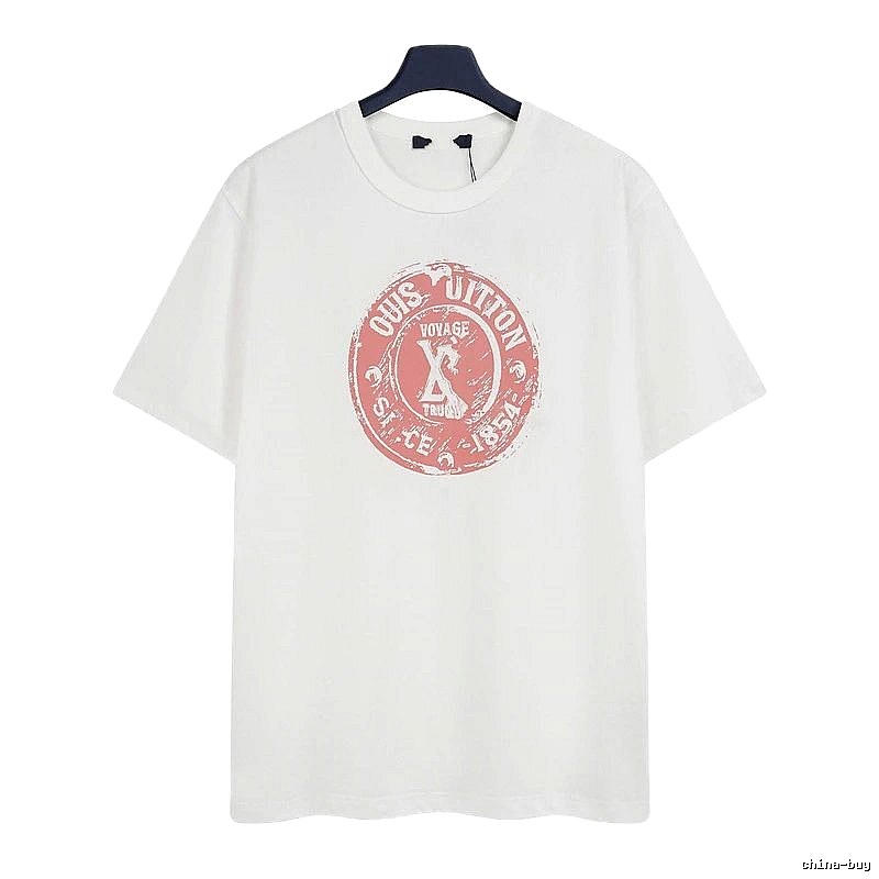 Louis Vuitton Vintage-style White T-Shirt with Stamp