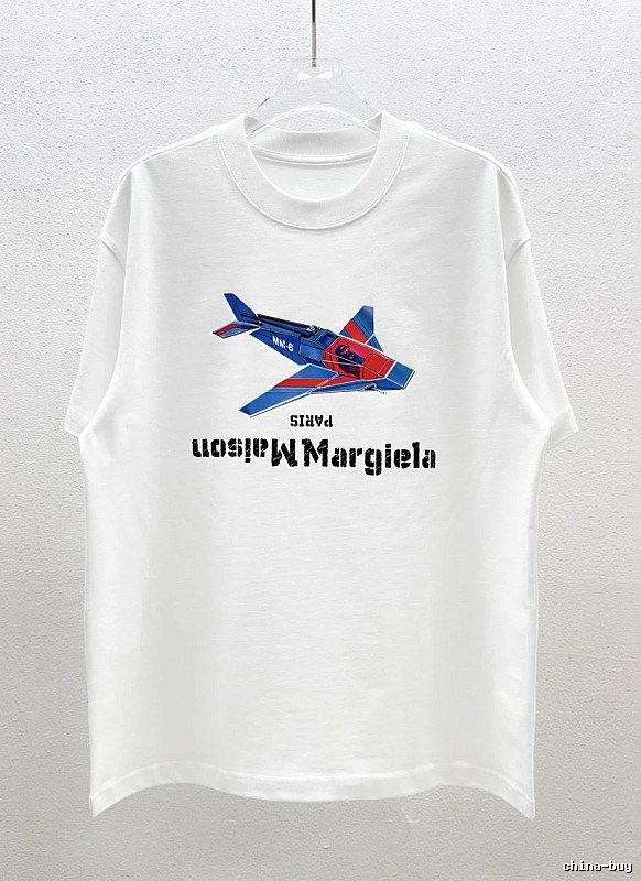 Maison Margiela MM6 Fighter Jet Print White T-Shirt
