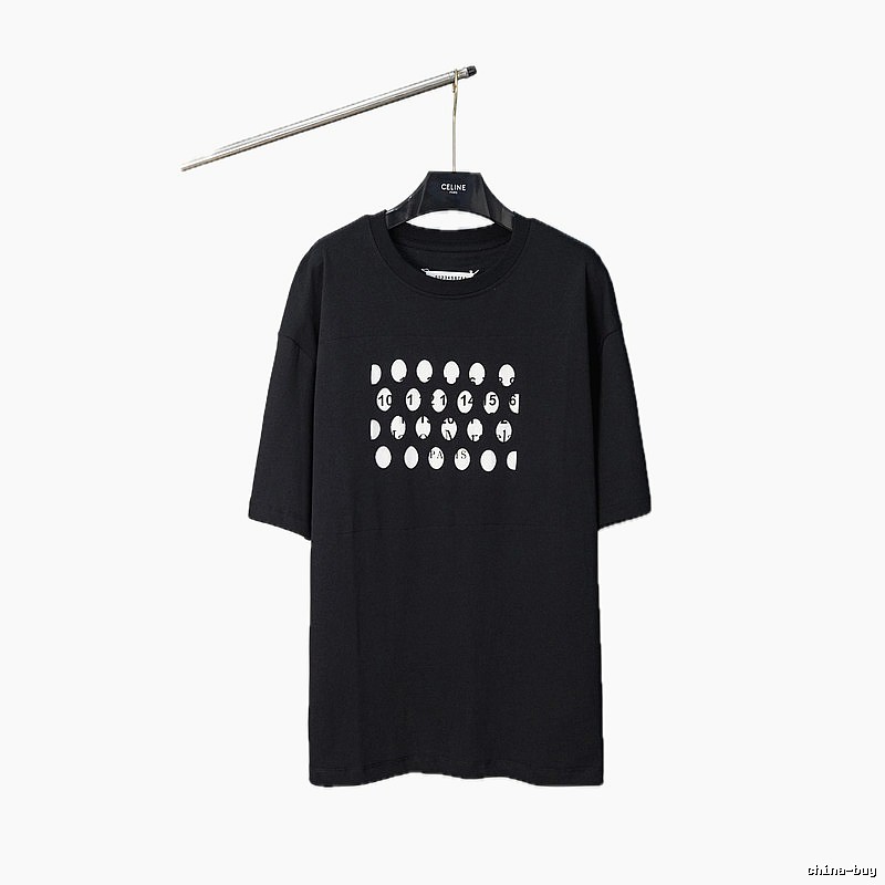 Maison Margiela Numeric Trendy Cool Style Black Short Sleeve T-Shirt