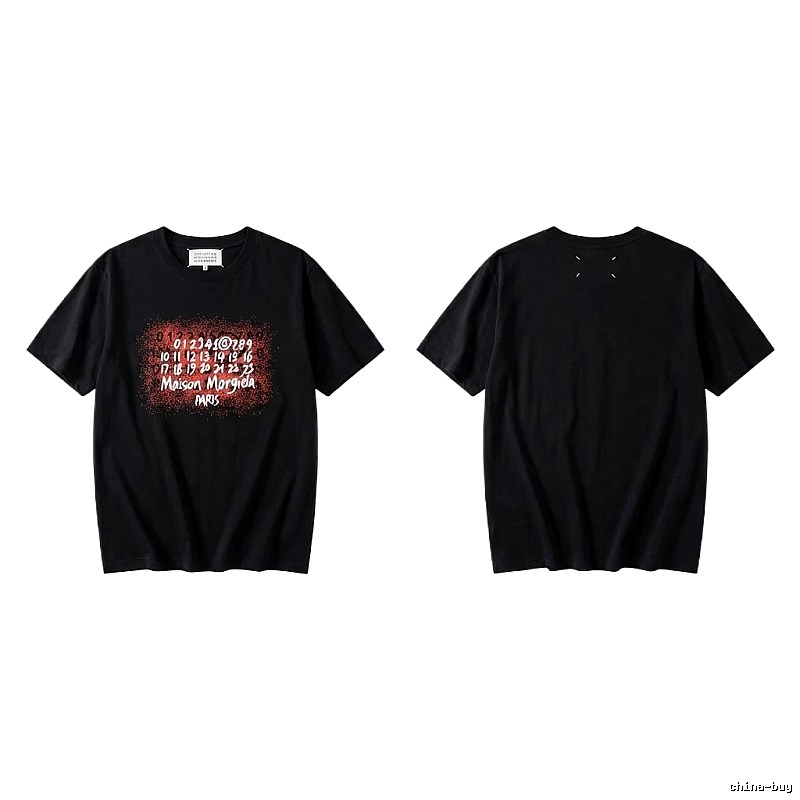 Maison Margiela Printed Style Black T-shirt