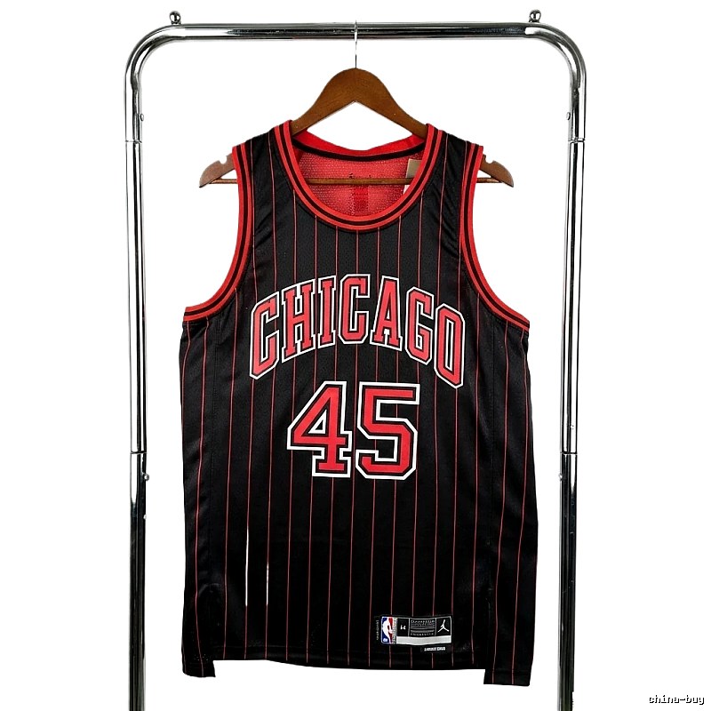 Michael Jordan retro black and red jersey