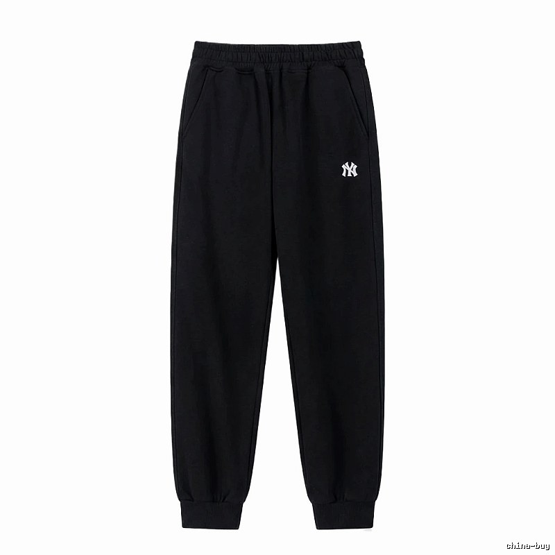 MLB large logo casual style black pants