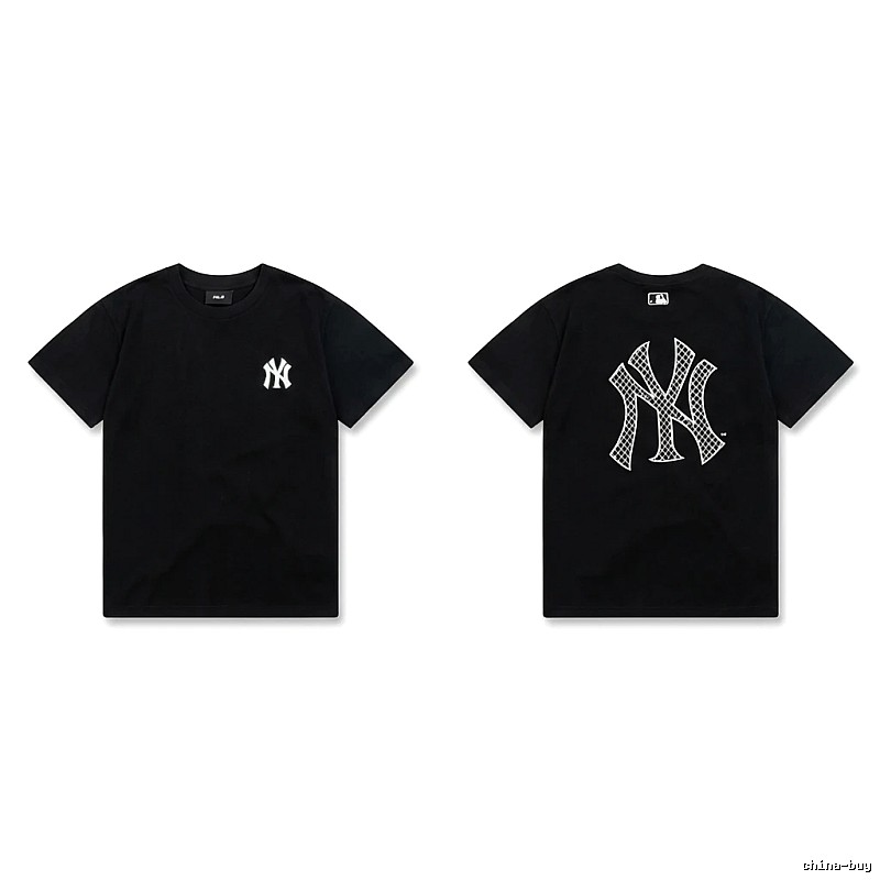 MLB NY Series Trendy and Cool Style Black T-shirt