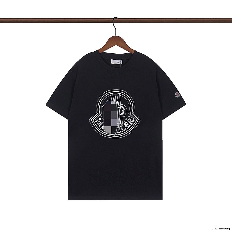 Moncler Classic Logo Casual Black Short-sleeve T-shirt