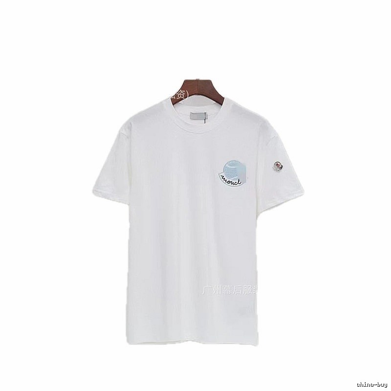 Moncler Embroidered Casual-style White T-Shirt