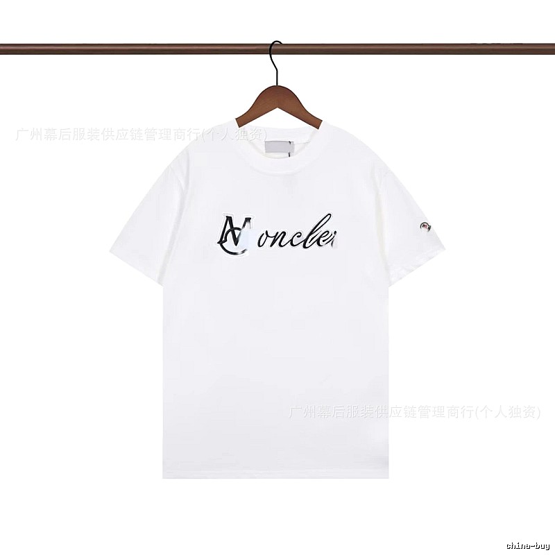 Moncler Letter Print Casual White T-Shirt