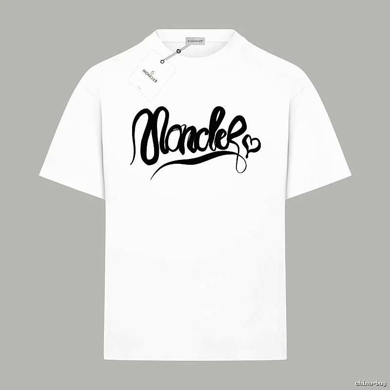 Moncler minimalist style white T-shirt