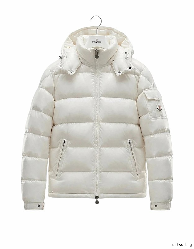 Moncler shiny and fashionable white down jacket