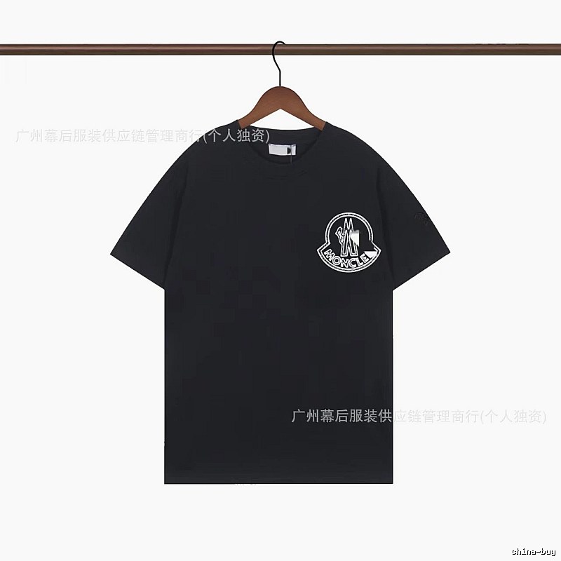 Moncler Trendy Printed Black T-Shirt