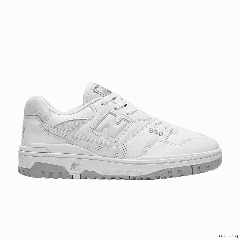New Balance 550 minimalist style white shoes