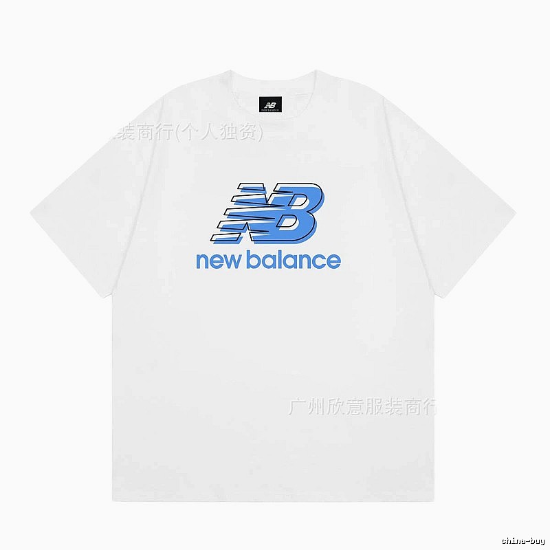 New Balance Casual Printed White Short-sleeve T-shirt