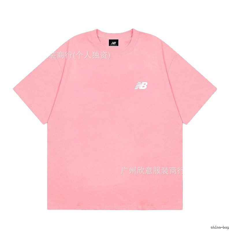 New Balance Minimalist Casual Style Pink Short-sleeve T-shirt