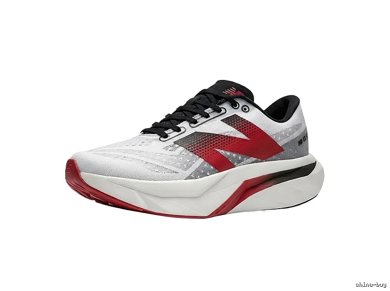New Balance Racing Style White and Red Running Shoes