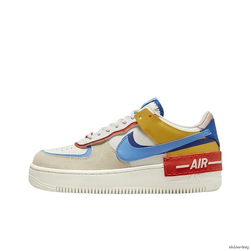Nike Air Force 1 color-blocked athletic shoes