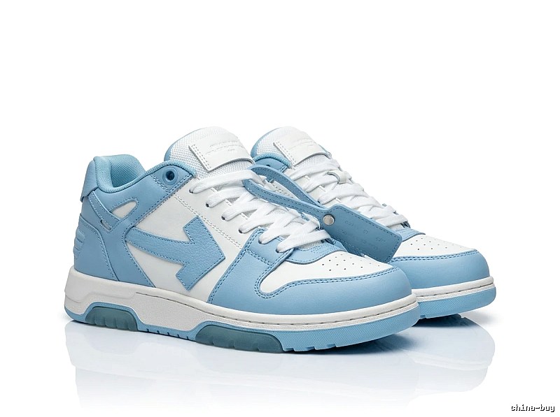 Off-White casual style blue and white sports shoes