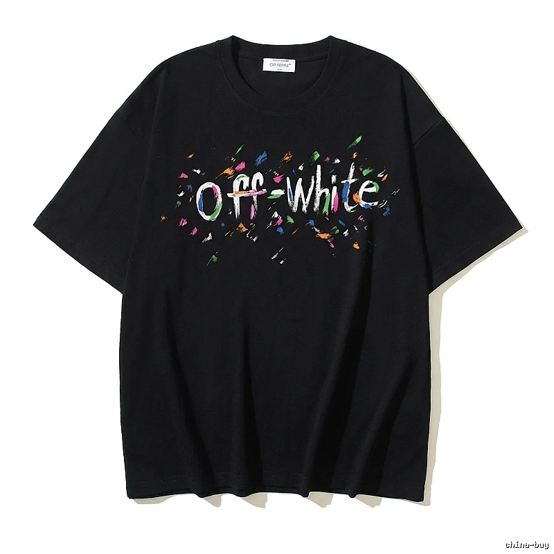 Off-White Graffiti Style Black T-shirt