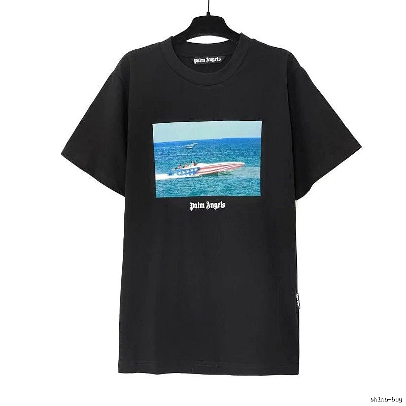 Palm Angels Compact Logo T-shirt White Palm Tree for Smart Casual Looks