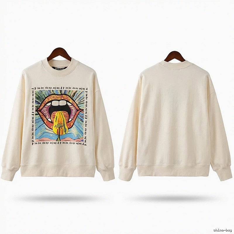 Palm Angels Printed Trendy and Cool Style Sweatshirt