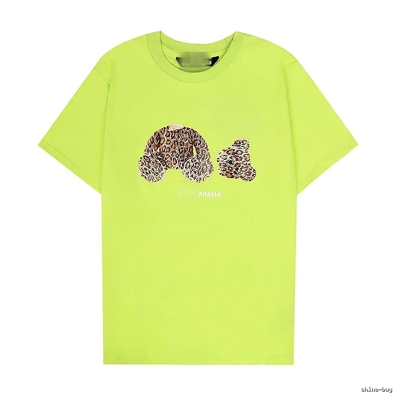 Palm Angels Resort Bear graphic T-shirt White Colorful Bear for Travel Looks