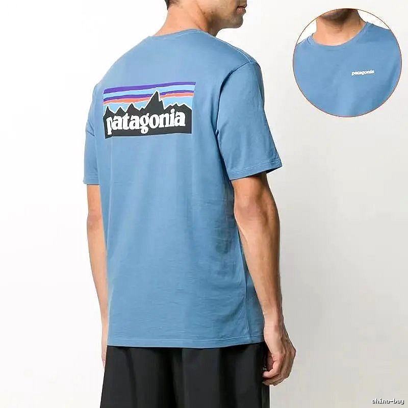 Patagonia Blue Logo T-Shirt Casual Layering Graphic
