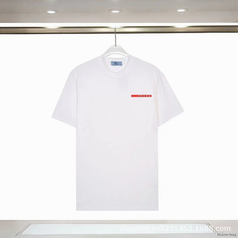 Prada Red Label Minimalist Style White Short-sleeve T-shirt