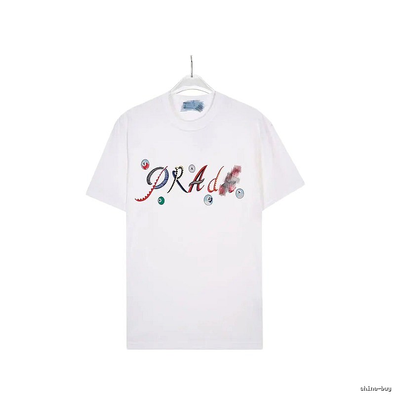 Prada Street Style White Short-sleeve T-shirt with Colorful Print