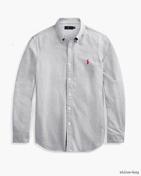 Ralph Lauren Gray Button-Down Shirt Streetwear Look