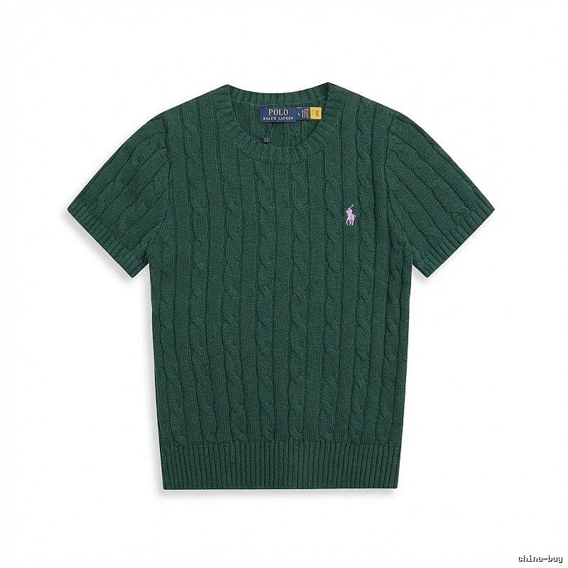 Ralph Lauren Polo Series Retro Style Dark Green Knitted Sweater