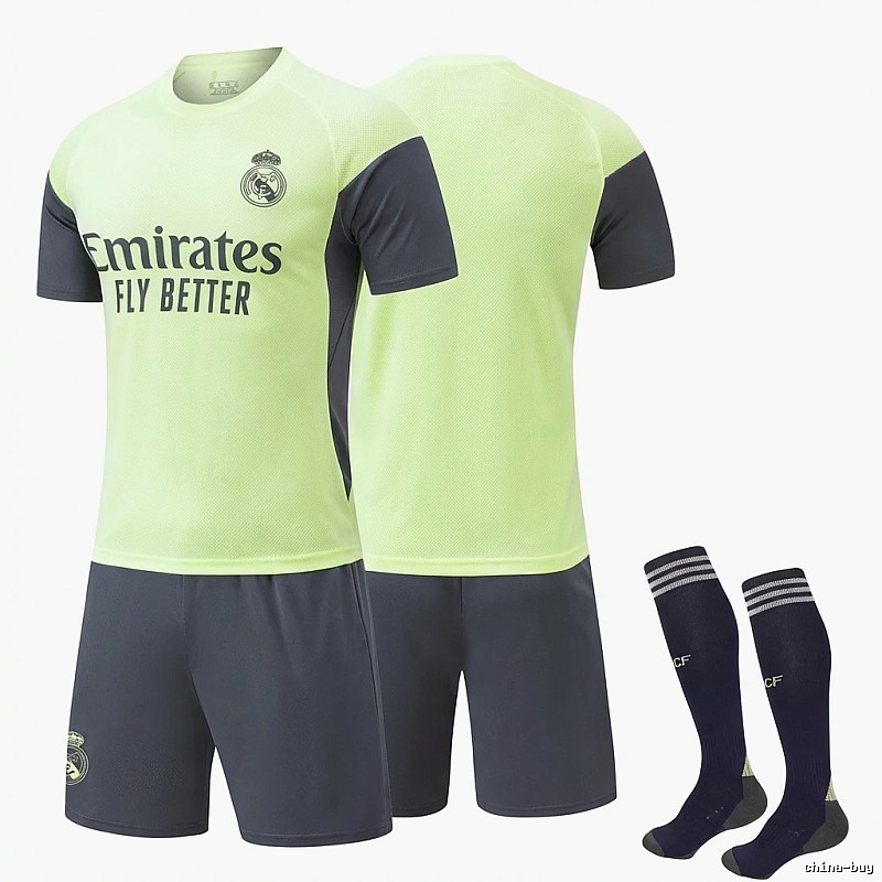 Real Madrid fluorescent green sportswear set
