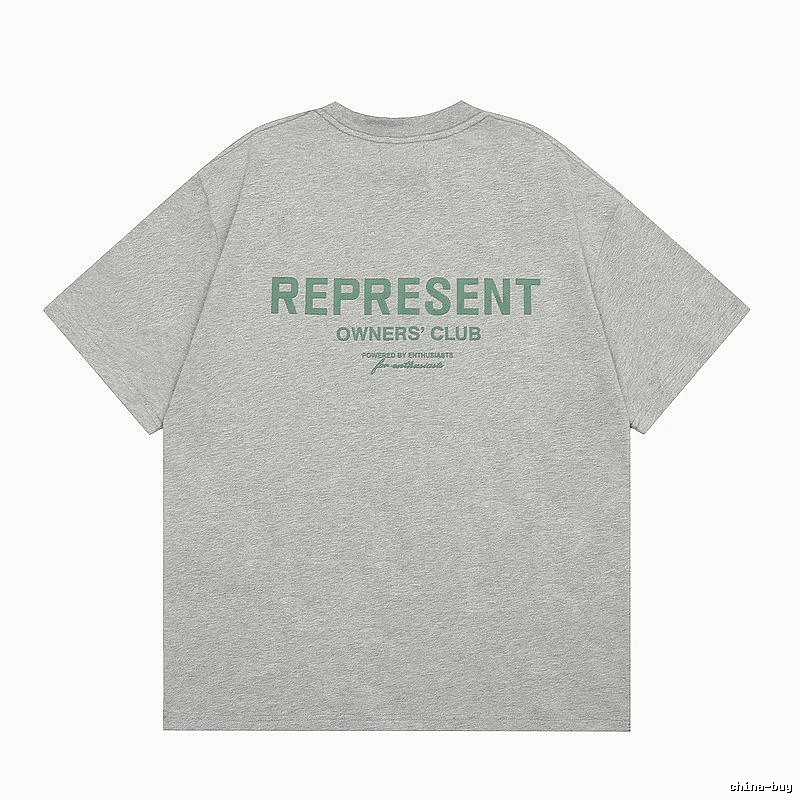 Represent Gray Style 801 Owners Club T-Shirt Casual Layering Logo