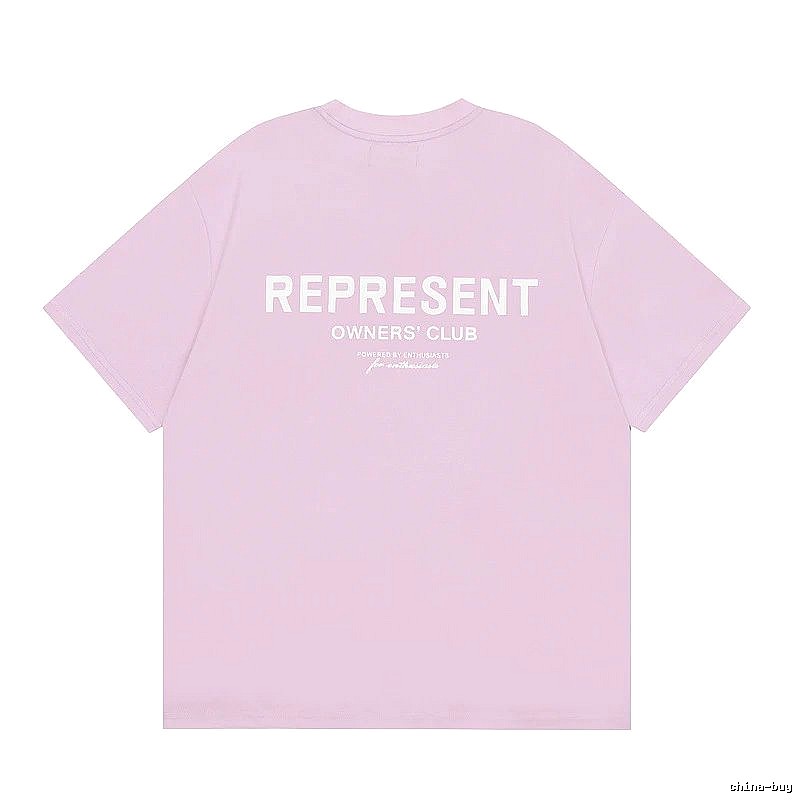 Represent Pink Style 801 Owners Club T-Shirt Relaxed Styling Logo