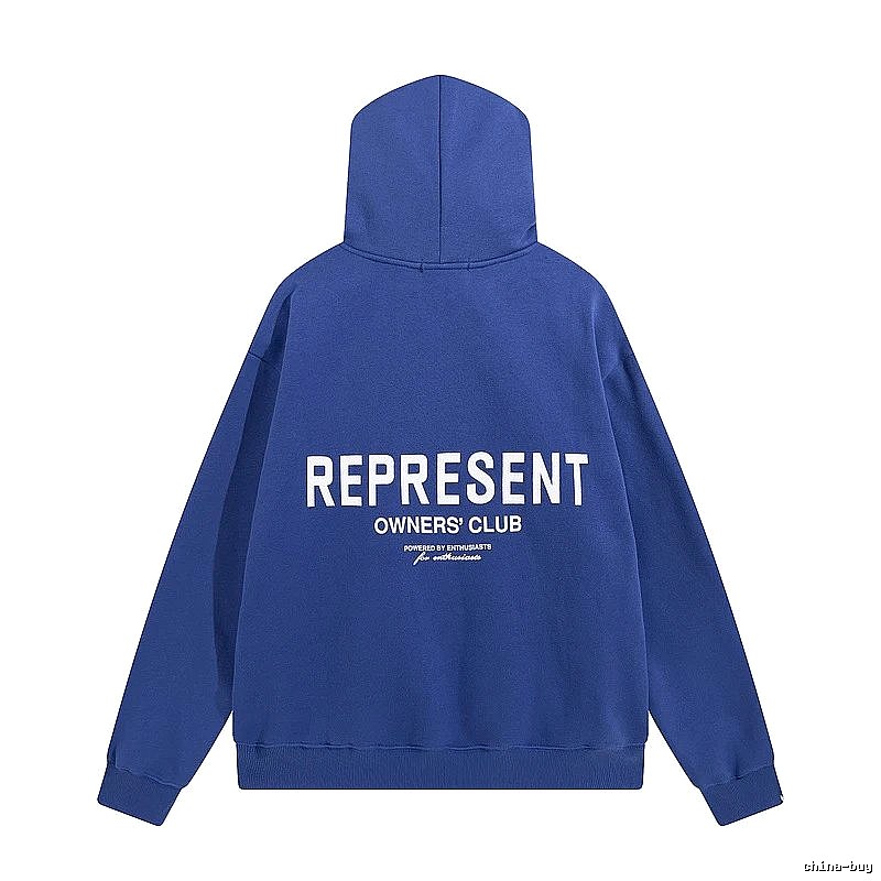 Represent Travel Owners Club hoodie Navy Large Represent with Modern Look